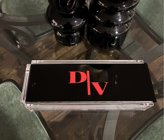 Personalized acrylic rummikub set -opaque black