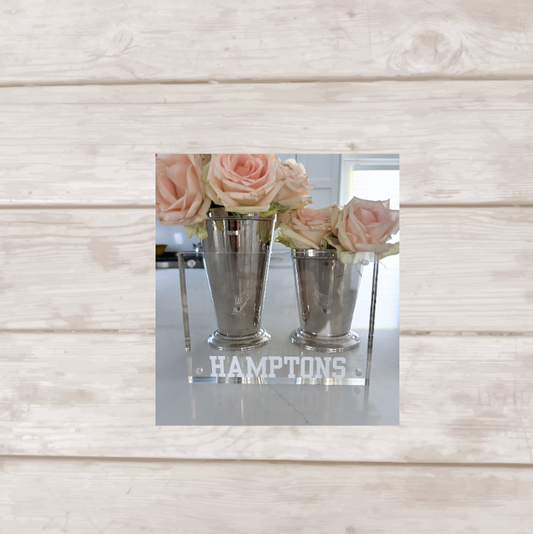 Personalized 5" x 7" clear acrylic magnetic block frame