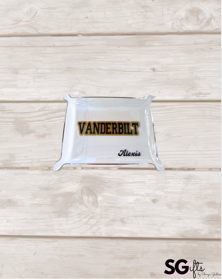 Personalized 6" x 8" acrylic Pinch Tray - Wake Forest
