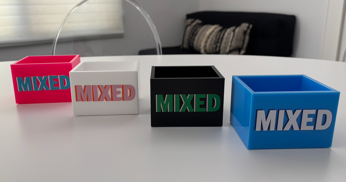 Canastasets.com acrylic card holder - can be personalized