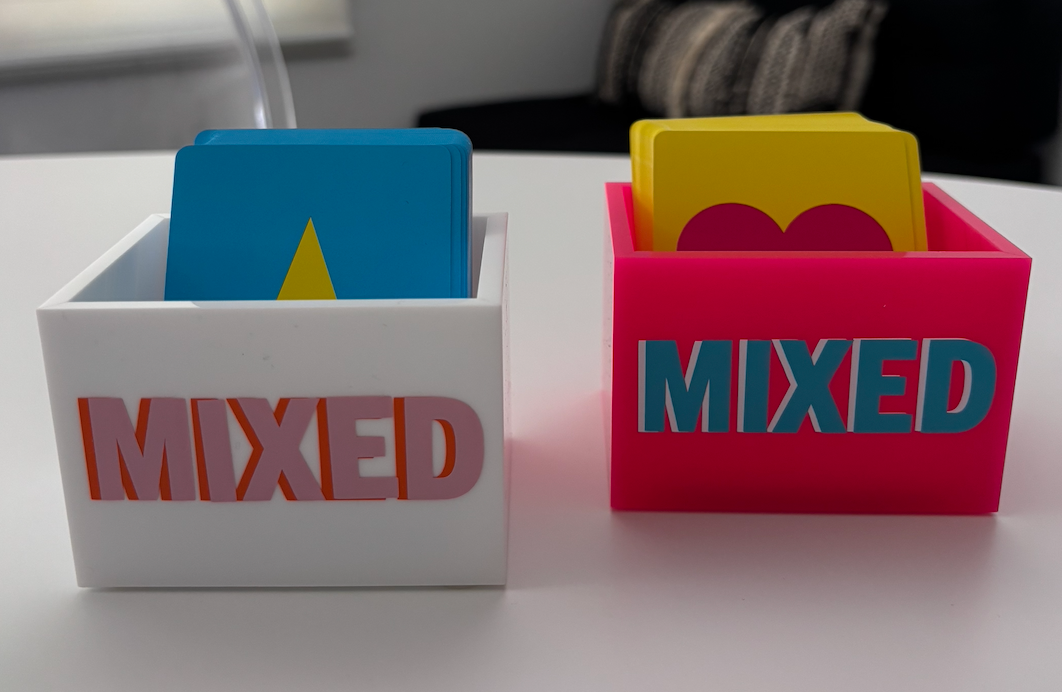 Canastasets.com acrylic card holder - can be personalized