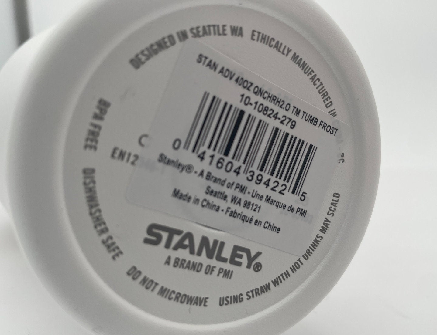 40 ounce authentic white STANLEY stainless steel personalized with any name