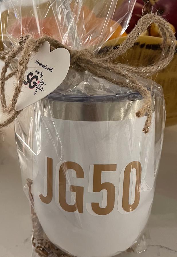 personalized stainless steel 12 ounce white travel wine tumbler personalized - set of 6