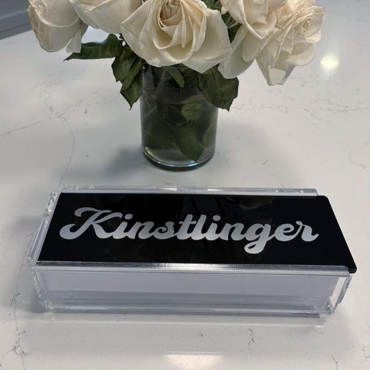 personalized luxury acrylic rummikub set - opaque black