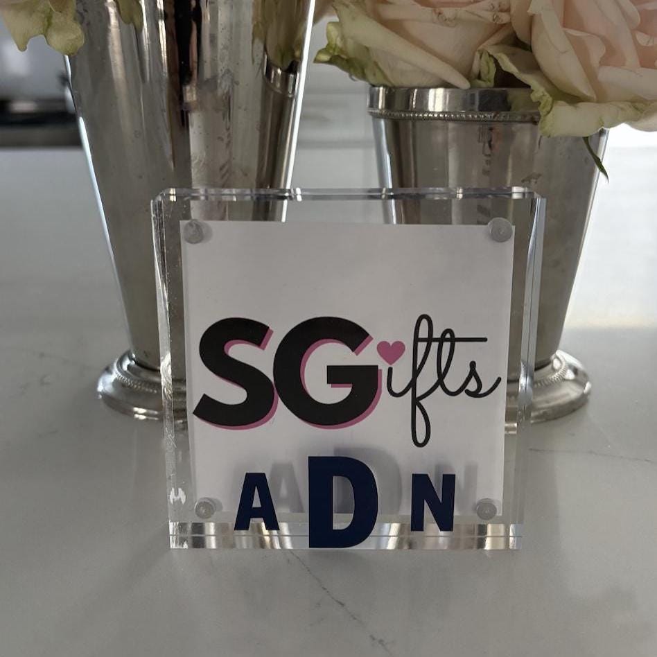 Personalized thick acrylic magnetic frame 4" x 4"