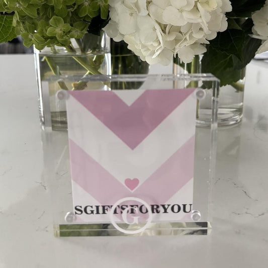 Personalized thick acrylic magnetic frame 4" x 4"