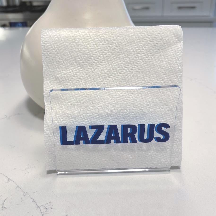 Personalized U shaped Acrylic Napkin Holder with last name