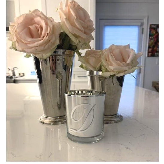 Personalized candle-  elegant monogram sandalwood vanilla - 7.8 ounce